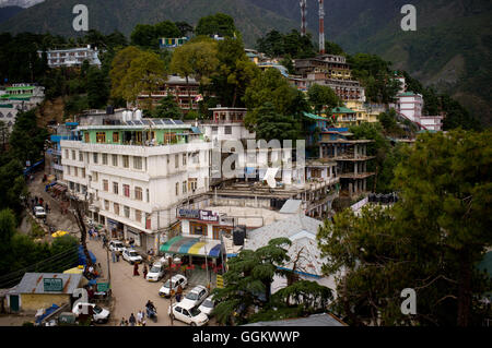 McLeod Ganj villaggio in Dharamsala, Himachal Pradesh, India. © Jordi Boixareu Foto Stock