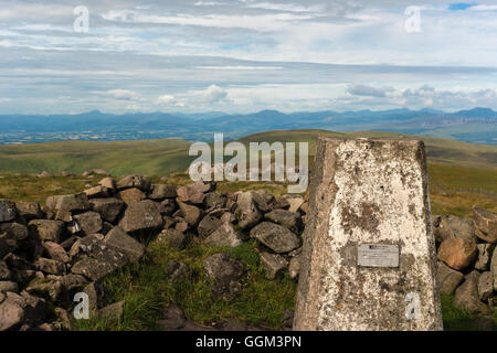 Vista dalla cima del Ben Cluech nel Ochils Foto Stock