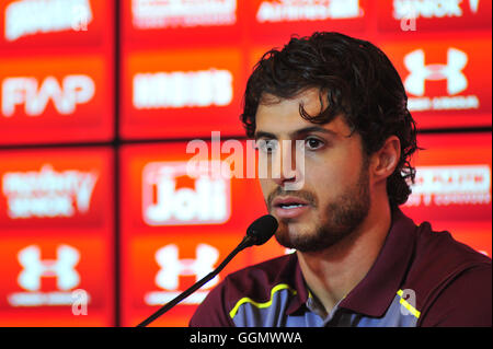 Sao Paulo, Brasile. 05 Ago, 2016. Hudson durante una conferenza stampa dopo la formazione del São Paulo Football Club, tenutasi al TDC Barra Funda, nella zona ovest di São Paulo. Foto: Maurício Rummens/Fotoarena/Alamy Live News Foto Stock