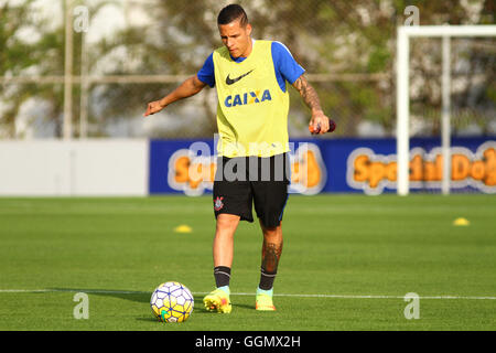 Sao Paulo, Brasile. 05 Ago, 2016. William Arana durante il training Corinzi si terrà Venerdì (05) a CT Joaquim grava, zona est di São Paulo. Il team si prepara per il prossimo scontro di Lunedì (08), contro il Cruzeiro a Pacaembu. Gioco valido per il campionato brasiliano nel 2016. Foto: Ricardo Moreira/FotoarenaAlamy Live News Foto Stock