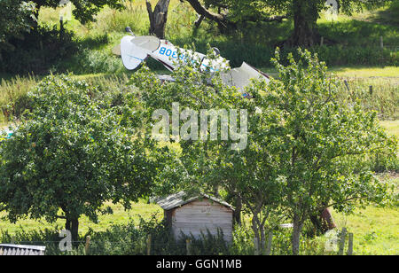 Private plane crash di un Piper Tri-Pacer PA-22-150 piano Foto Stock