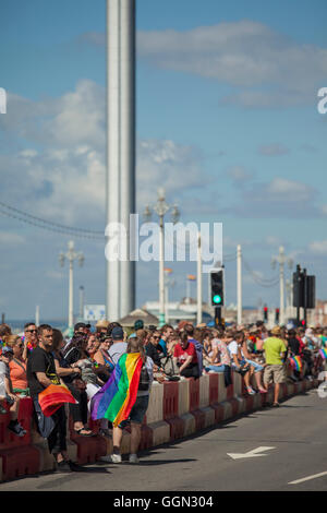 Brighton Pride 6 agosto 2016, Inghilterra. Foto Stock