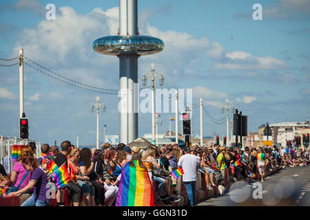 Brighton Pride 6 agosto 2016, Inghilterra. Foto Stock