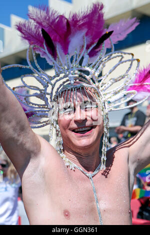 Brighton Pride 2016 processione Foto Stock