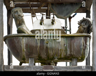 Close-up del molo Waterclock su Southwold Pier Foto Stock