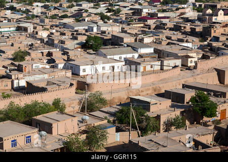 Vista sulla città di Khiva in Uzbekistan. Foto Stock