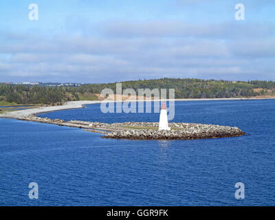 Il faro di Isola McNabs, Halifax, Nova Scotia, Canada Foto Stock