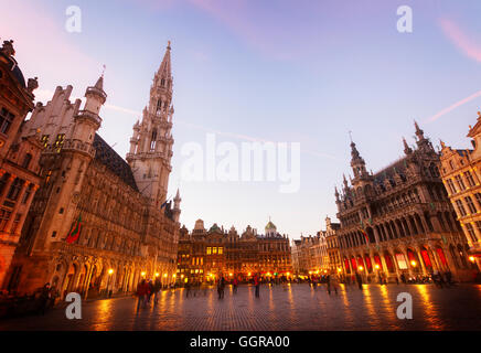 La Grand Place e la piazza cittadina, Brusseles Foto Stock