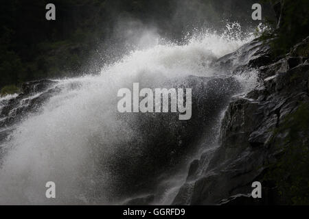 Grawa wasserfall. Cascata Grawa. Stubaier Alpen. Foto Stock