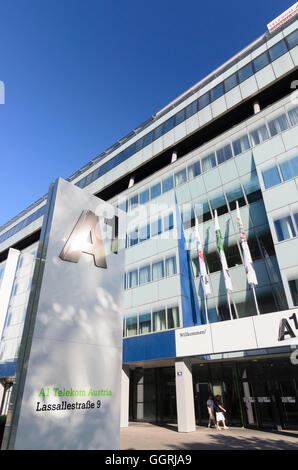 Wien, Vienna: Sede di A1 Telekom Austria AG in Lassallestraße 9, Austria, Wien, 02. Foto Stock