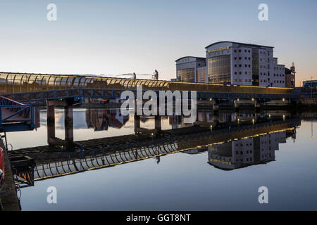 Il Lagan sotto il Weir, Belfast Foto Stock