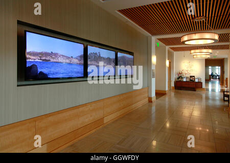 L'interno dell'HOTEL SAN CLEMENTE su Cannery Row - Monterey, California Foto Stock