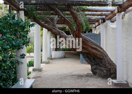 Il cortile della storica casa del pacifico - Monterey, California Foto Stock