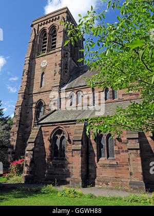 San Matteo chiesa nel villaggio di Stretton, Cheshire, Inghilterra, Regno Unito Foto Stock