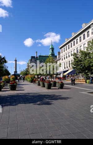 Posizionare Jacques Cartier nella vecchia Montreal, Quebec, Canada Foto Stock