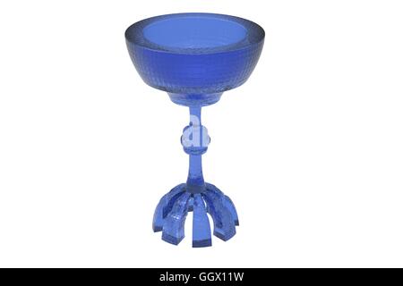 Isolate il vetro testurizzato design in blu Foto Stock