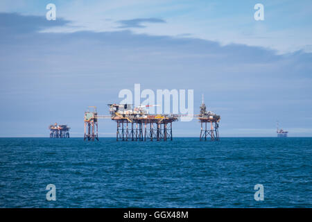 Il West suola di una piattaforma petrolifera complesso nel Mare del Nord Foto Stock