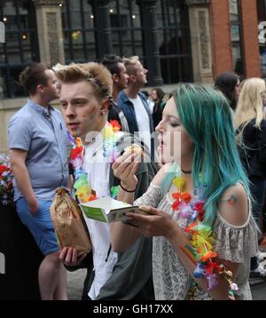 Leeds LGBT Pride decimo anniversario Foto Stock