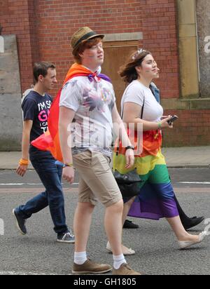 Leeds LGBT Pride decimo anniversario Foto Stock