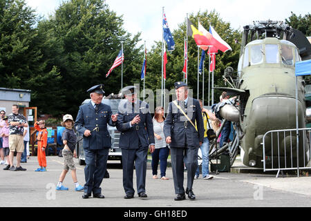 Chichester, Regno Unito. Il 7 agosto, 2016. Tangmere Aviation Museum evento estivo per ricordare Tangmere Spitfire Wing Leader, Douglas Bader, che era "proprietà" nel corso Francia occupata nel mese di agosto 1941. Chichester, West Sussex, Regno Unito. Credito: Sam Stephenson/Alamy Live News. Foto Stock