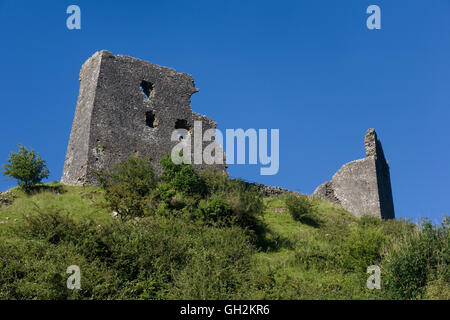 Dryslwyn rovine del castello Foto Stock