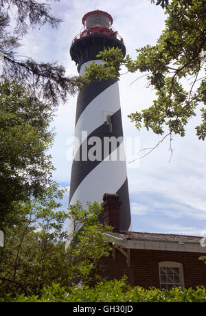 Sant'Agostino lighthouse, Anastasia State Park, St. Augustine, Florida. Foto Stock