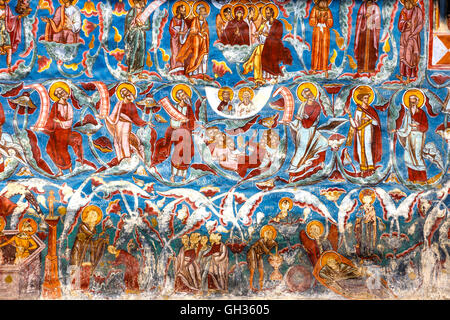 Vatra Moldovitei, Romania, luglio 06, 2015: Monastero Moldovita, uno dei più famosi dipinti monasteri in Romania, Patrimonio Unesco Foto Stock
