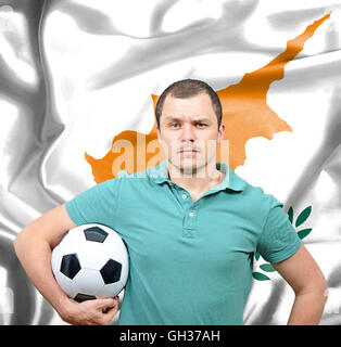 Orgoglioso tifoso di Cipro Foto Stock