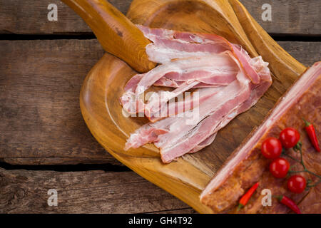 Materie strisce di pancetta. Foto Stock