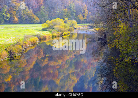 Geografia / viaggi, GERMANIA Baden-Wuerttemberg, paesaggi, Danubio superiore riserva naturale in autunno, Additional-Rights-Clearance-Info-Not-Available Foto Stock