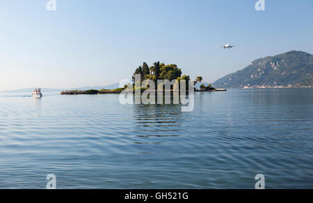 Isola di mouse, Kerkira, Isola Ionica, Corfù, Isole greche, Grecia Foto Stock