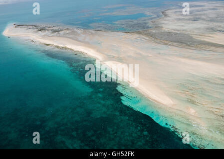 Isola di sabbia nell'arcipelago Quirimbas Mozambico Foto Stock