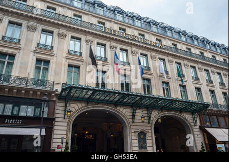Parigi, Francia, viaggi di lusso, "le Grand Hotel", Intercontinental, edificio con facciata anteriore, esterno, Parigi storica Foto Stock
