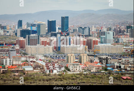 Vista di una città, Ulan Bator, Mongolia Foto Stock