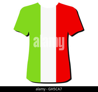 T-shirt con bandiera Italia Foto Stock