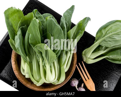 Materie Organic baby bok choi Foto Stock