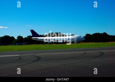 BOEING 747-236b jumbo getto G-BDXJ (EX BRITISH AIRWAYS) 'città di Birmingham'. TOP GEAR VIA DUNSFOLD EGTD. Foto Stock