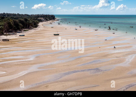 Vilanculos Beach in Mozambico dall'aria Foto Stock