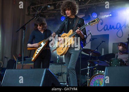 Londra, Regno Unito. 07 Ago, 2016. James Bagshaw & Adam Smith di templi eseguire durante il pescato dal fiume Tamigi festival a Fulham Palace il 7 agosto 2016 a Londra, Inghilterra Credito: Michael Jamison/Alamy Live News Foto Stock