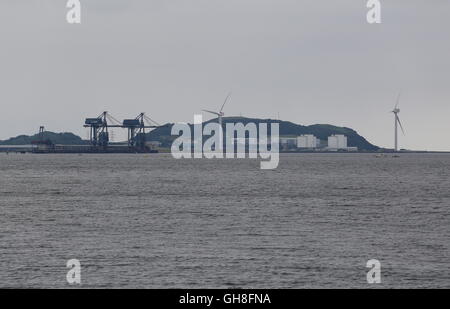 Una gru a terminale di Hunterston vicino Fairlie Scozia Agosto 2016 Foto Stock