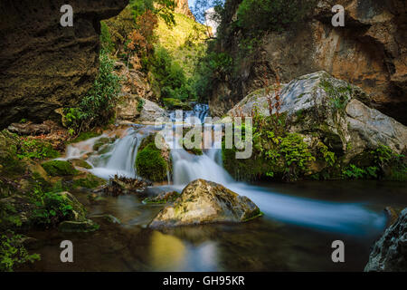 Cascate d'Akchour, Rif Mountains, Marocco Foto Stock