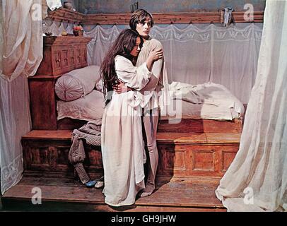 ROMEO UND JULIA Romeo e Giulietta GB/Italien 1968 Franco Zeffirelli OLIVIA HUSSEY (Julia) und LEONARD merlano (Romeo) Film, Fernsehen, dramma, Liebesfilm, Literaturverfilmung, 60er, Paar Regie: Franco Zeffirelli aka. Romeo e Giulietta Foto Stock