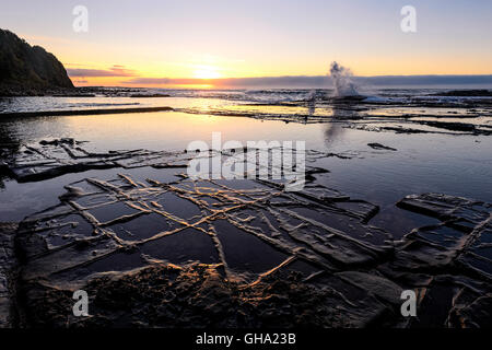 Sunrise al Boat Harbour, Gerringong, Illawarra Costa, Nuovo Galles del Sud, NSW, Australia Foto Stock