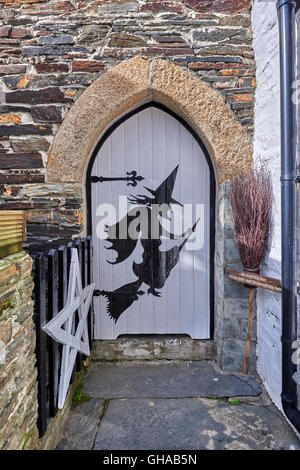 Boscastle è un villaggio ed un porto di pesca sulla costa nord della Cornovaglia, England, Regno Unito Foto Stock