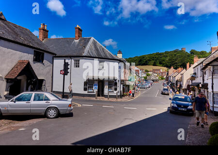 Dunster è un villaggio, parrocchia civile e ex manor all'interno della contea inglese del Somerset Foto Stock