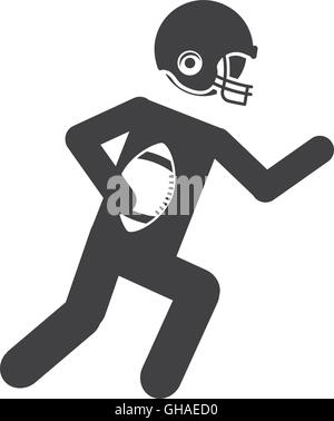 Player american football icona Illustrazione Vettoriale