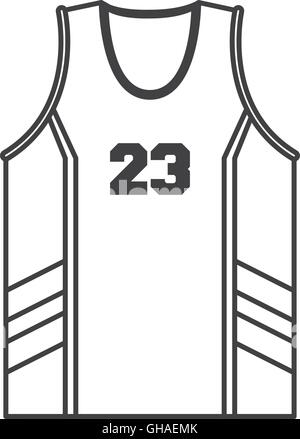 Basketball Jersey icona Illustrazione Vettoriale