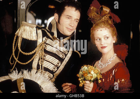 VANITY FAIR UK/USA 2004 Mira Neir Rawdon Crawley (JAMES PUREFOY) und Becky (Reese Witherspoon) Regie: Mira Neir Foto Stock