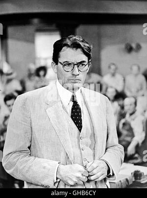 WER DIE NACHTIGALL STÖRT per uccidere un Mockingbird USA 1962 Robert Mulligan Rechtsanwalt Finch (Gregory Peck) Regie: Robert Mulligan aka. Per uccidere un Mockingbird Foto Stock