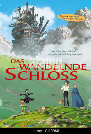 DAS SCHLOSS WANDELNDE Hauru no ugoku shiro Giappone 2004 Hayao Miyazaki Filmplakat Regie: Hayao Miyazaki aka. HAURU no ugoku shiro Foto Stock